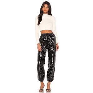LPA Kendra Patent Leather Jogger Pants